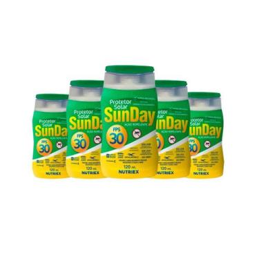 Imagem de Kit 5un Protetor Solar Fps30 Com Repelente Sunday 120ml - nutriex