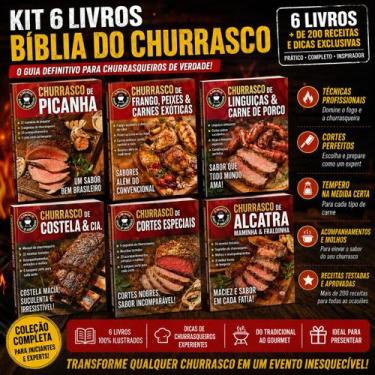 Imagem de Kit 6 Livros Bíblia Do Churrasco Picanha Costela Alcatra Cortes Especi