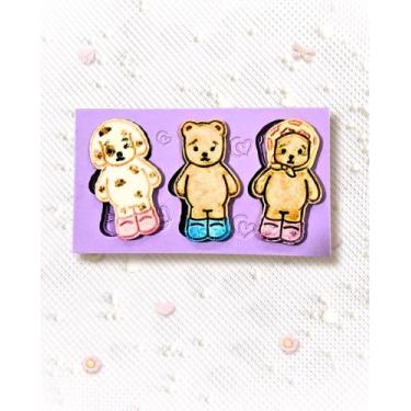 Imagem de F1891 molde de silicone ursinhos coloridos confeitaria biscuit - Confe