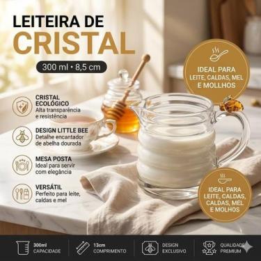 Imagem de Leiteira Little Bee 300ml em Cristal Lyor