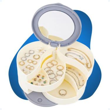 Imagem de Porta Joias Espelho Portátil Para Brincos Colares Pulseiras - Hxt, Bra
