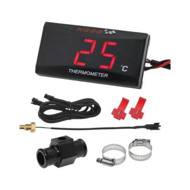 Imagem de Termômetro Digital Mini 12V Para Motocicleta Com Sensor Para KOSO XMAX