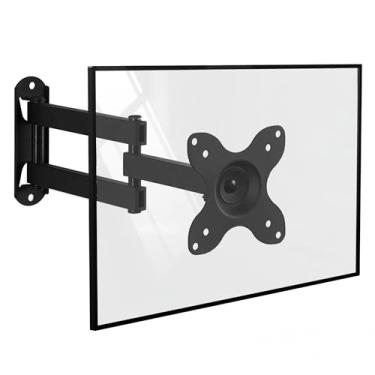 Imagem de (Small Articulating) - Mount-It TV Wall Mount, Universal Fit for 19, 20, 24, 27, 32, 34, 37 and 100cm TVs and Computer Monitors, Full Motion Tilt and Swivel 14" Extension Arm, VESA 75, 100 Compatible