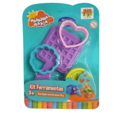 Imagem de Massinha Mania Kit Ferramentas Cartela Dm Toys, Modelo 04