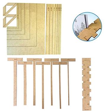 Imagem de Kit Gabarito Regua Fio Cabelo Esquadros T Cartonagem Wire O