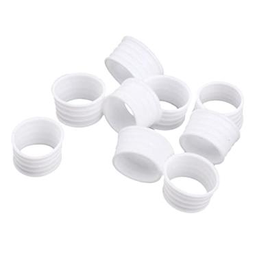 Imagem de SM SunniMix Conjunto de 10 faixas de borracha para raquete de tênis, pá de pickleball, alça de taco de beisebol – para segurar overgrip – Escolha de cor – Branco