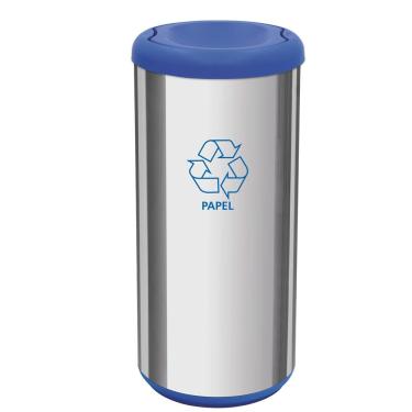 Imagem de Lixeira Cápsula Tramontina com Tampa Basculante Selecta Plus 94539/201 em Aço Inox – 40 L