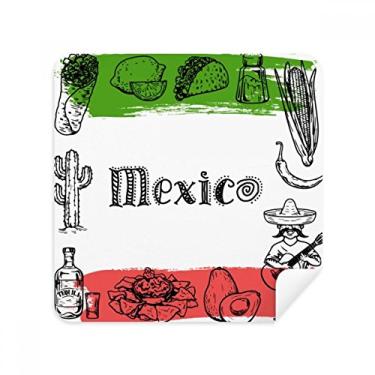 Imagem de Mexico Cuisine óculos de esboço de cacto, tecido de camurça, 2 unidades