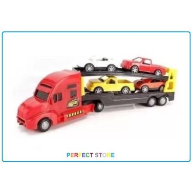 Kit Brinquedos Caminhao Cegonha + 41 Carrinhos - Papellotti