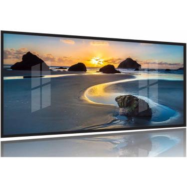 Imagem de Quadros Decorativos Paisagem Praia 130x60 Moldura Preta 2x2