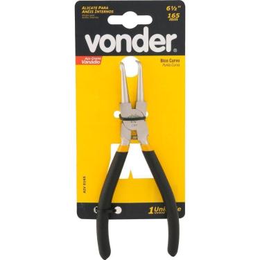 Imagem de Alicate P/ Anéis 6.1/2" 165Mm Int Curvo Vanádio Plast Vonder
