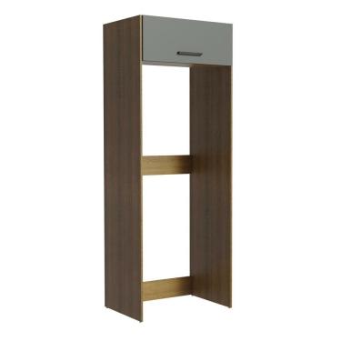 Imagem de Porta Geladeira Madesa Agata 1 Porta Basculante - Rustic/Cinza