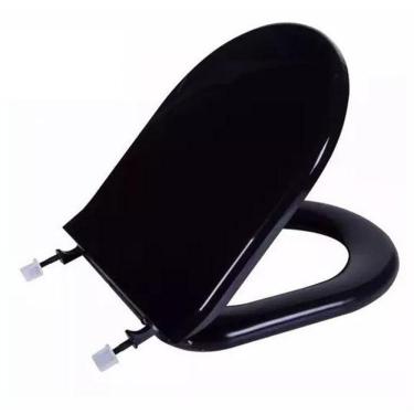 Imagem de Assento Sanitário Almofadado Oval Astra  Preto 95023