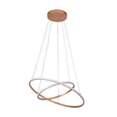 Imagem de Pendente Inverse 2 Aneis Cobre LED 49W 3000K Bivolt