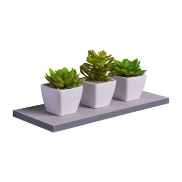 Imagem de Prateleira 40 X 10cm Cinza Claro Suporte Invisível
