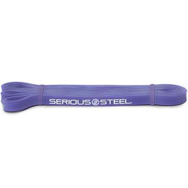 Imagem de ( 1 Purple - 5 to 35 lbs. (Single)) - Serious Steel Assisted Pull-Up Band, Resistance & Stretch Band Powerlifting Bands Pull-up and Band Starter e-Guide INCLUDED (Single unit) 100cm
