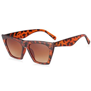 Imagem de Óculos de sol quadrados feminino olho de gato preto designer óculos de sol feminino motorista de viagem gradiente moda óculos de sol, leopardo, outros