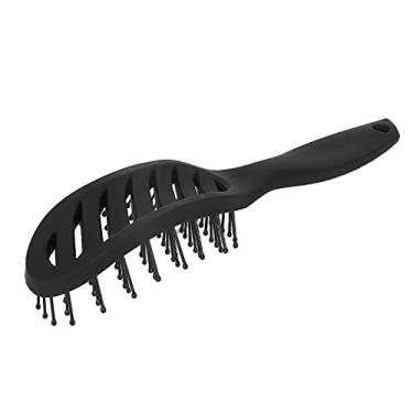 Imagem de Pente de escova de massagem, pente requintado de nylon para casa (preto)