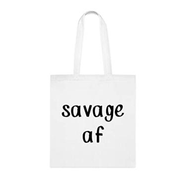 Imagem de Bolsa Savage Af, presente Savage Af, bolsa de ombro Savage Af, bolsas reutilizáveis Savage Af, ideia de presente de cesta de Natal de aniversário, presente para ela, presente para