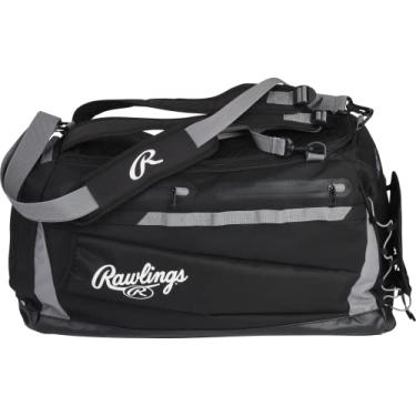 Imagem de Rawlings | Mochila Hyrbid MACH/Bolsa de equipamento de viagem | Beisebol e softball | Preta