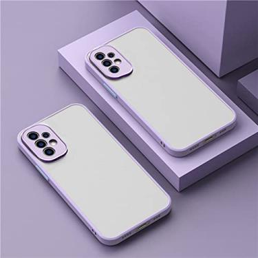 Imagem de Capa fosca à prova de choque para Samsung Galaxy S21 S20 S22 Ultra Plus FE A72 A71 A52 A51 A50 A32 4G 5G Capa de proteção de armadura, Roxo Grama, Para Galaxy A72 4G 5G