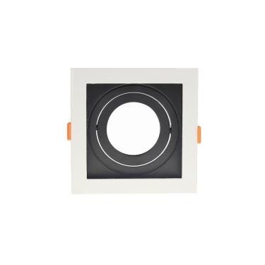 Imagem de Spot de Embutir Recuado Nordecor Flea para 1 Lâmpada Par 20 Quadrado Branco e Preto