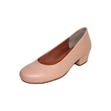 Imagem de Scarpin Boneca Salto Baixo Grosso 3cm Luiza Sobreira Nude Mod. 2146