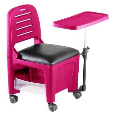 Imagem de Cadeira Mesa Manicure Cirandinha Bari Rosa - Dompel