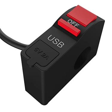 Imagem de TECKEEN DC12V Adaptador de alimentação para carregador de tomada USB para guidão de motocicleta
