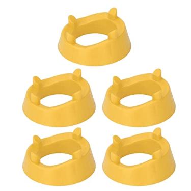 Imagem de Suporte de Exibição de Bola, Acabamento Requintado, 5 peças. Bola de Plástico para Decoração Redonda de Futebol para Rúgbi (Amarelo)