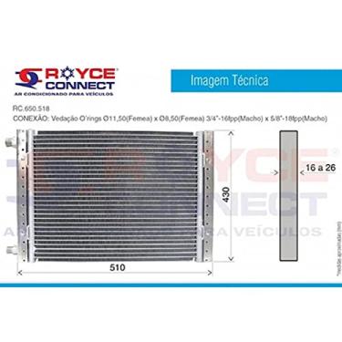 Imagem de Condensador uso geral 17X20 16Mm Conexoes Descarga Succao Retas Fluxo Paralelo