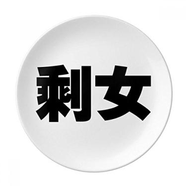 Imagem de Esquerda chinesa Placa feminina decorativa de porcelana Salver Prato de jantar