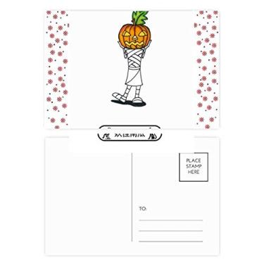 Imagem de Cartão postal Halloween Monster Pumpkin Horus Natal Natal Flor Celebração Cartão Bênção