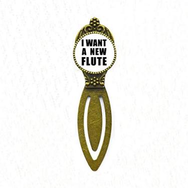 Imagem de Marcador de página "I Want A New Flaute Art Deco", marcador de página retrô para escritório
