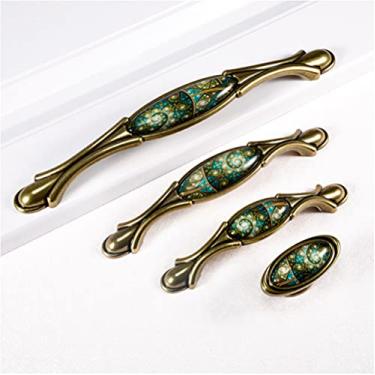 Imagem de Puxadores e puxadores para móveis retrô elegante em bronze vintage para cozinha.