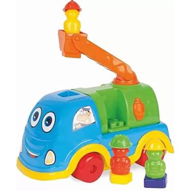 Imagem de Brinquedo Infantil Carrinho Bombeiro Resgate Didático