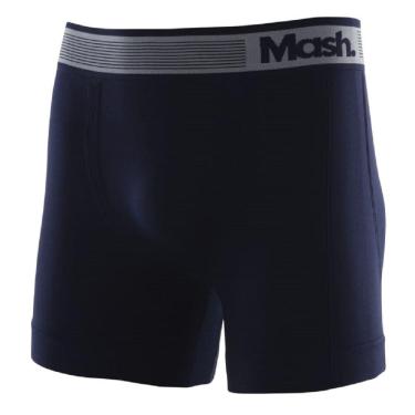Imagem de Kit Com 2 Cuecas Boxer Sem Costura Mash- Branca e Marinho- 710.01