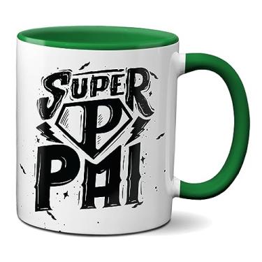 Imagem de Caneca Criativa Super-Herói Feliz Dia Dos Pais Super Pai (Verde)