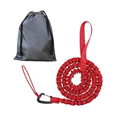 Imagem de Corda elástica para reboque de bicicleta de estrada elástico para tração bike Corda de tração para passeios em família, Vermelho