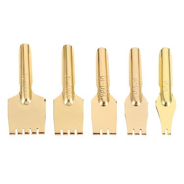 Imagem de 5 Unidades Pena Tibetana Pontas De Caligrafia Tibetana Ponta De Escrita De Arte Caneta De Caligrafia Tibetana Mangá Mangal Ponta De Caneta Substituída Apêndice Cabeça Chata