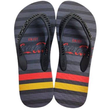 Imagem de Chinelo de Dedo Masculino Casual Dia a Dia Borracha Coca Cola Dulac Cc4167
