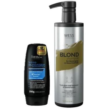 Imagem de Forever Cd Biomimetica 200ml + Wess Blond Shampoo 500ml - Forever/Wess