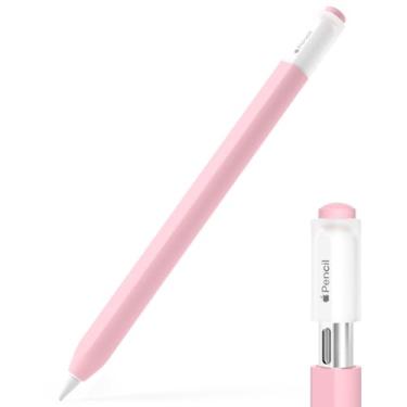 Imagem de JOOSKO Estojo para Apple Pencil (USB-C), capa protetora de silicone, suporta fixação magnética (rosa)
