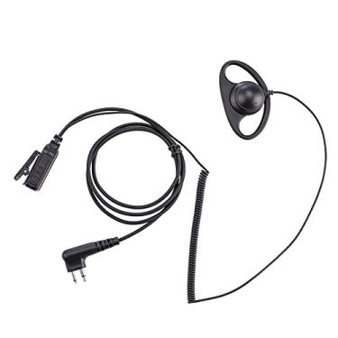 Imagem de POFENAL Fone de ouvido Walkie Talkie de fio único compatível com Motorola CLS1410 CP200 GP2000 XU1100 PRO1150 MU12 Radio com fone de ouvido PTT Mic em forma de D (fio extensível)