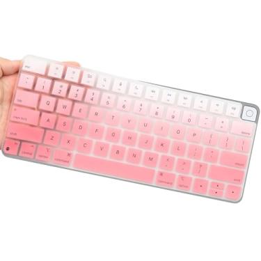 Imagem de Capa de teclado para Apple Magic Keyboard 3/iMac 24 polegadas Magic com Touch ID, para iMac 24 modelo 2022 2021 A2449 A2450 M1 Chip-OmbrePink