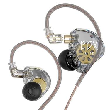 Imagem de Fones de ouvido intra-auriculares KZ-EDX Lite com 1DD, monitor intra-auricular KZ com fio, som de graves profundos HiFi com driver dinâmico de 10 mm, fones de ouvido IEM com cabo de música destacável