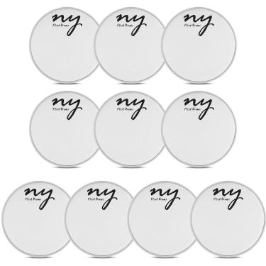 Imagem de Kit 15 Peles Porosas para Bateria 22" Branca New York