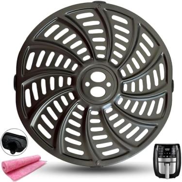 Imagem de CyHiThai Prato de fritadeira a ar de 6 litros para fritadeiras a ar Gourmia GAF698/GAF686, frigideira a ar premium, bandeja para grelha de inserção para fritadeiras Gourmia 6QT, antiaderente, lavável