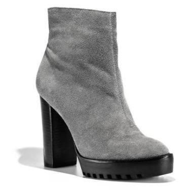 Imagem de Bota Feminina Ankle Boot Camurça Cano Curto Zíper Casual-Feminino