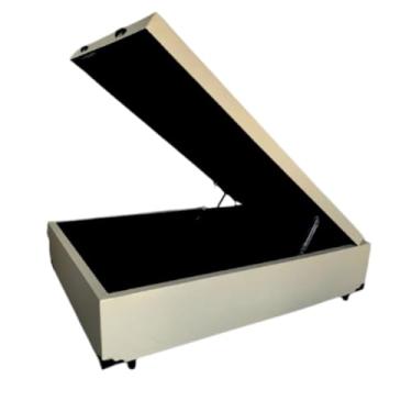 Imagem de Cama box baú casal com 48cm de altura total - ReForçado/Blindado Corino Bege